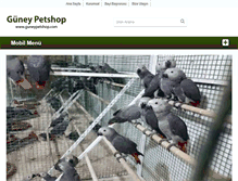 Tablet Screenshot of guneypetshop.com